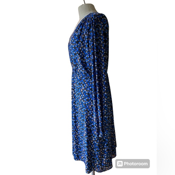 CAbi 5772 The Ten Dress NWOT blue mini print size Large - Picture 7 of 9